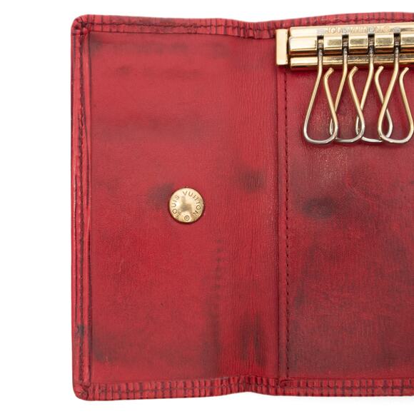 Authentic Louis Vuitton Red Epi Leather Multicles 4 Key Holder 1994 Spain - Picture 5 of 16